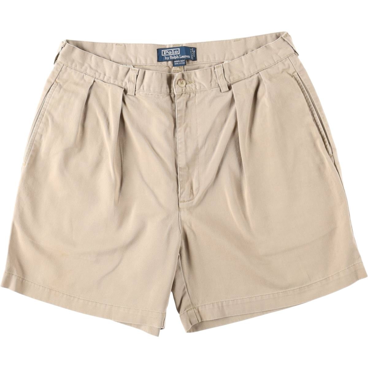 古着 ラルフローレン Ralph Lauren POLO by Ralph Lauren ANDREW SHORT ツータック チノショーツ ショートパンツ メンズw34相当/eaa668398