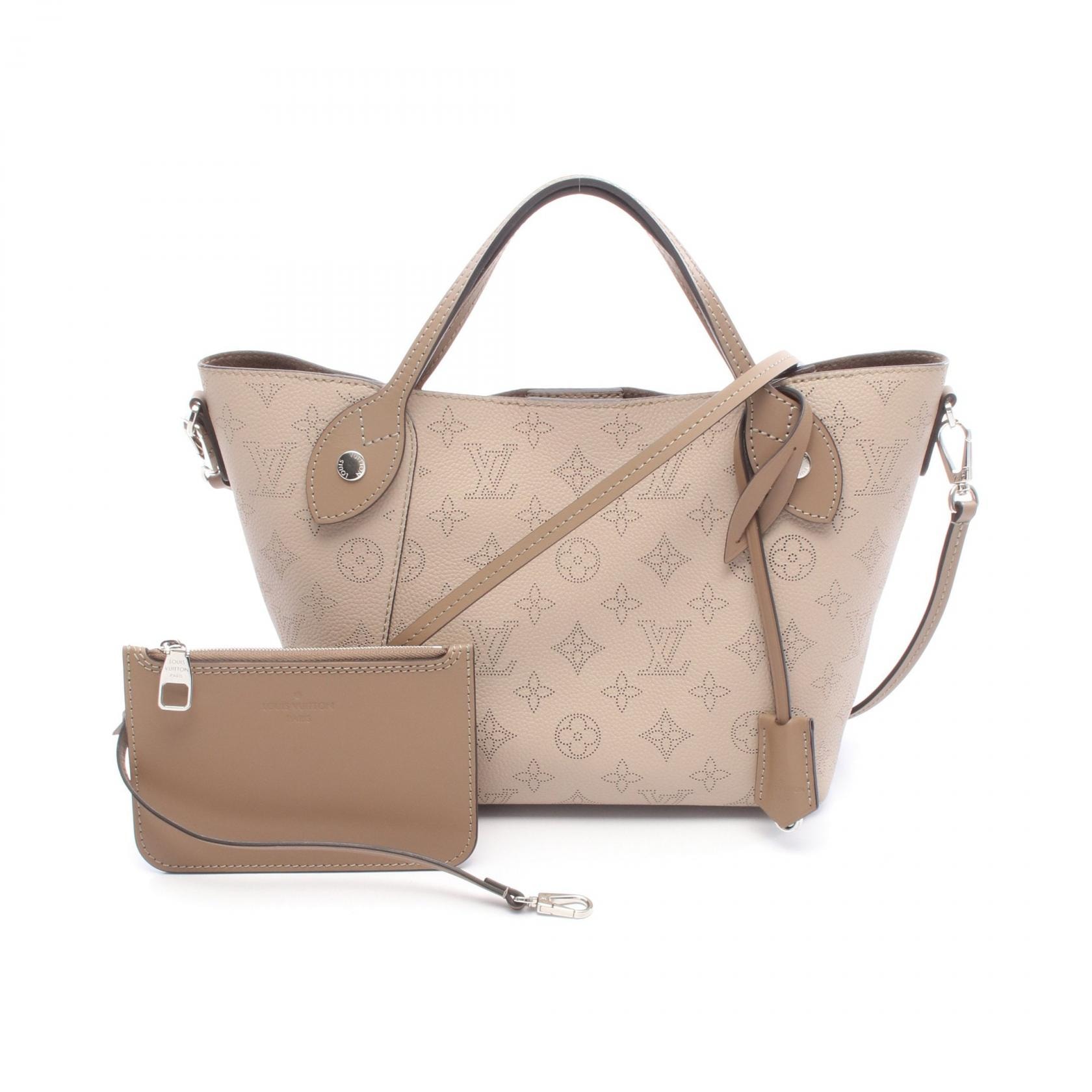 ルイ・ヴィトン LOUIS VUITTON ヒナPM ハンドバッグ バッグ レザー マヒナ ガレ レディース ベージュ系 M54351 【中古】
