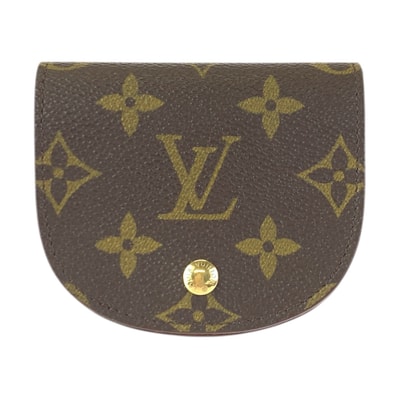 LOUIS VUITTON ルイヴィトン モノグラム ポルトモネ グゼ ブラウン ゴールド金具 PVC コインケース 小銭入れ 男女兼用 604508 【中古】
