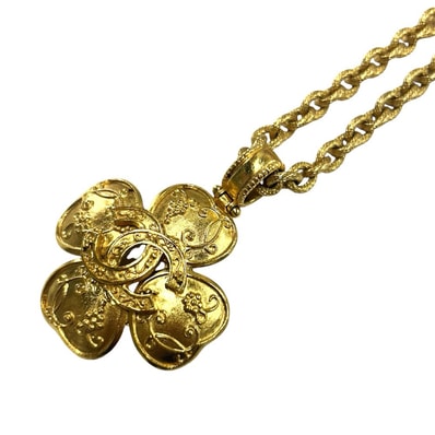 CHANEL シャネル ネックレス ココマーク ヴィンテージ アクセサリー トリプルココ ロングネックレス GP 96A ゴールド レディース 約89.7g 美品 1996年【中古品】