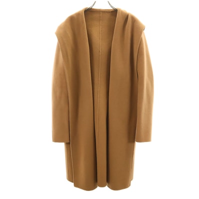 ZARA WOMAN ザラウーマン ソフトメルトン フーデッド コート L ブラウン