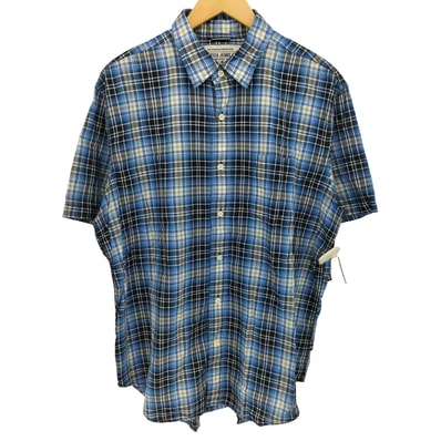 JEANS オンブレ チェック 半袖 シャツ【1138494403799】