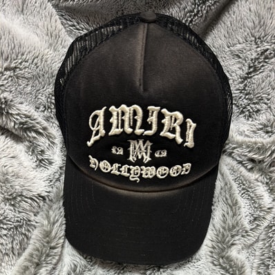 AMIRI MA QUAD CANVAS HAT "BLACK"