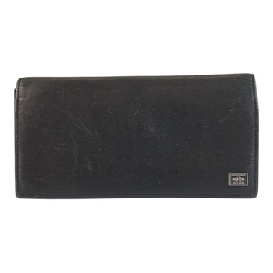 PORTER ポーター カレント ブラック 黒 レザー 長財布 ロングウォレット 601971 【中古】