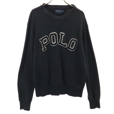 POLO RALPH LAUREN ポロラルフローレン 長袖 スウェット トレーナー M ブラック系 裏起毛