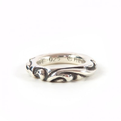 Chrome Hearts Scroll Band Ring "Silver"