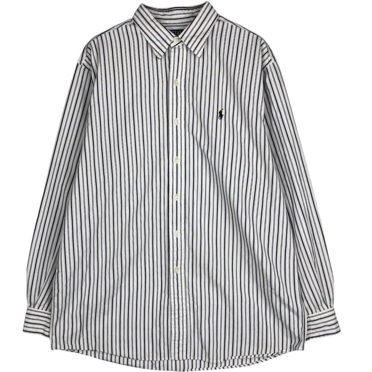 古着 ラルフローレン Ralph Lauren POLO by Ralph Lauren LOWELL SPORT 長袖 ボタンダウンストライプシャツ メンズL相当/eaa459383