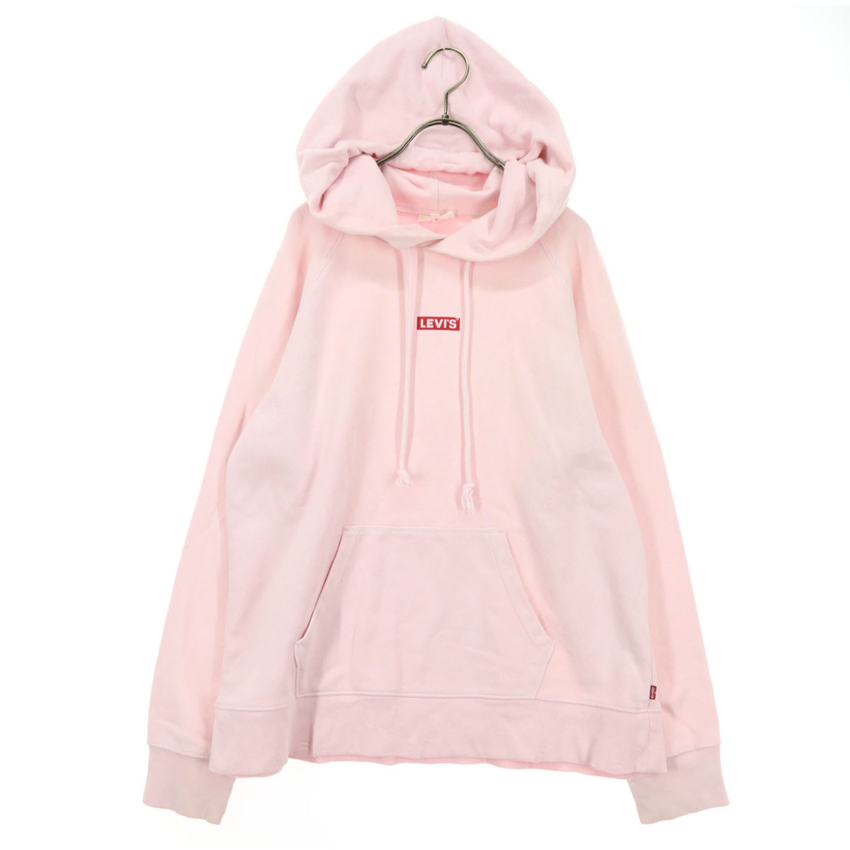 Levi's リーバイス コットン ワンポイントロゴ 長袖 スウェットパーカー M ピンク
