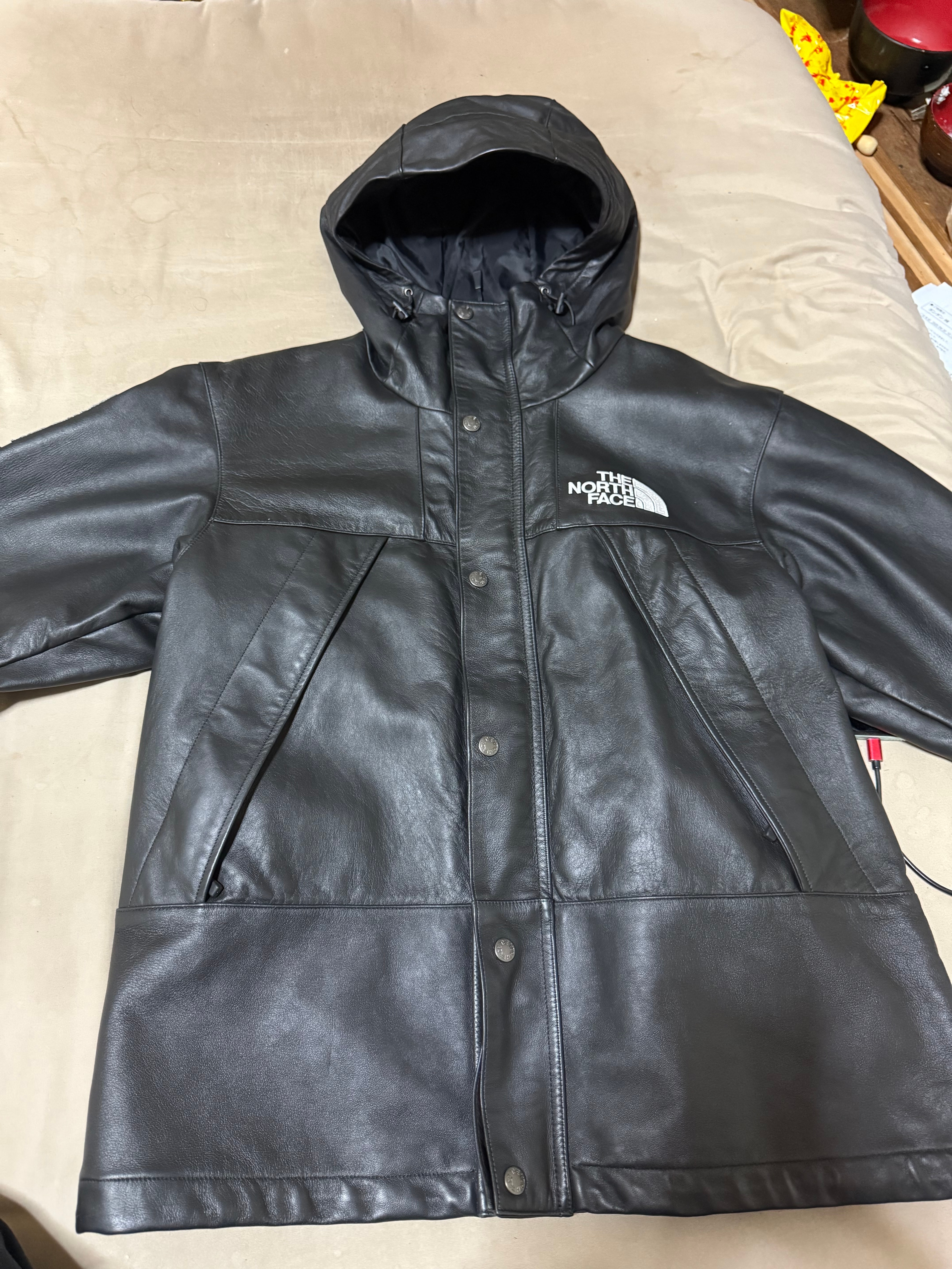 Supreme x The North Face Leather Mountain Parka "Black"
