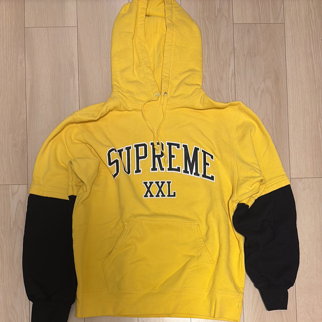 シュプリーム XXL フーデッド スウェットシャツ "イエロー"