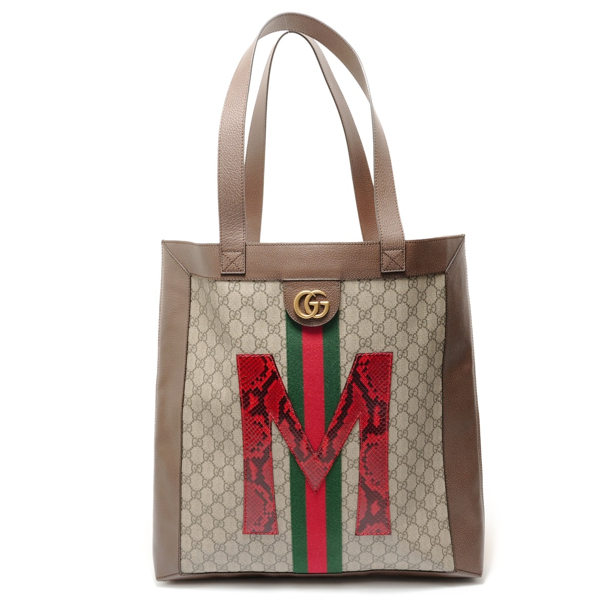 グッチ GUCCI オフィディア パイソン アルファベット トートバッグ【中古】