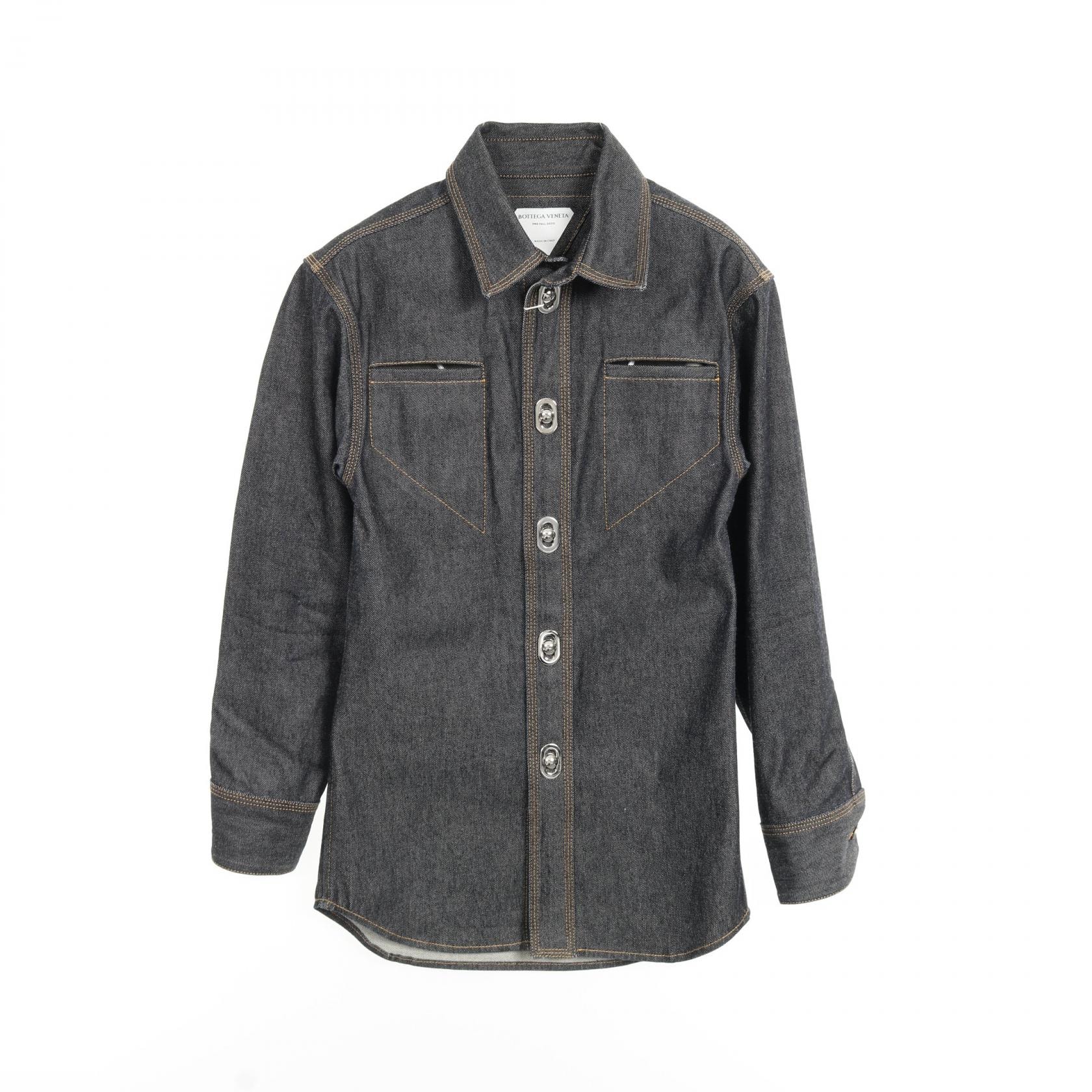 ボッテガヴェネタ BOTTEGA VENETA シャツ 衣料品 トップス コットン メンズ ネイビー系 【中古】