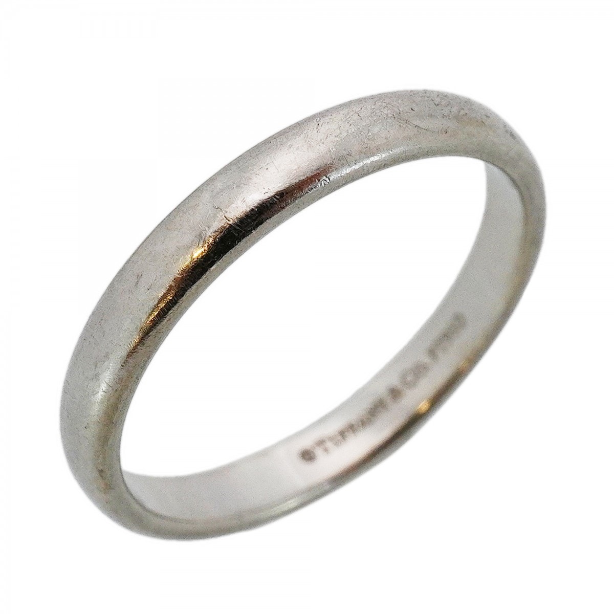 【6jcb1021】ティファニー リング ウェディング Pt950 プラチナ 17.5号【中古】メンズ