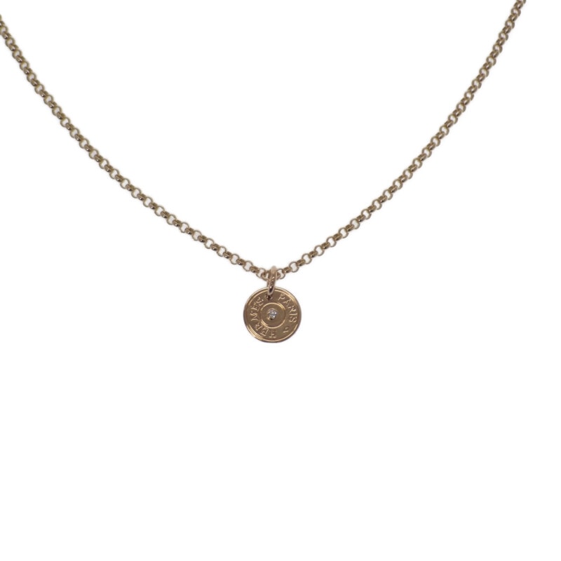 エルメス HERMES ガンバードクルードセル エクスリブリス H216330B_00 ネックレス K18ピンクゴールド ダイヤモンド レディース【中古】【Aランク】