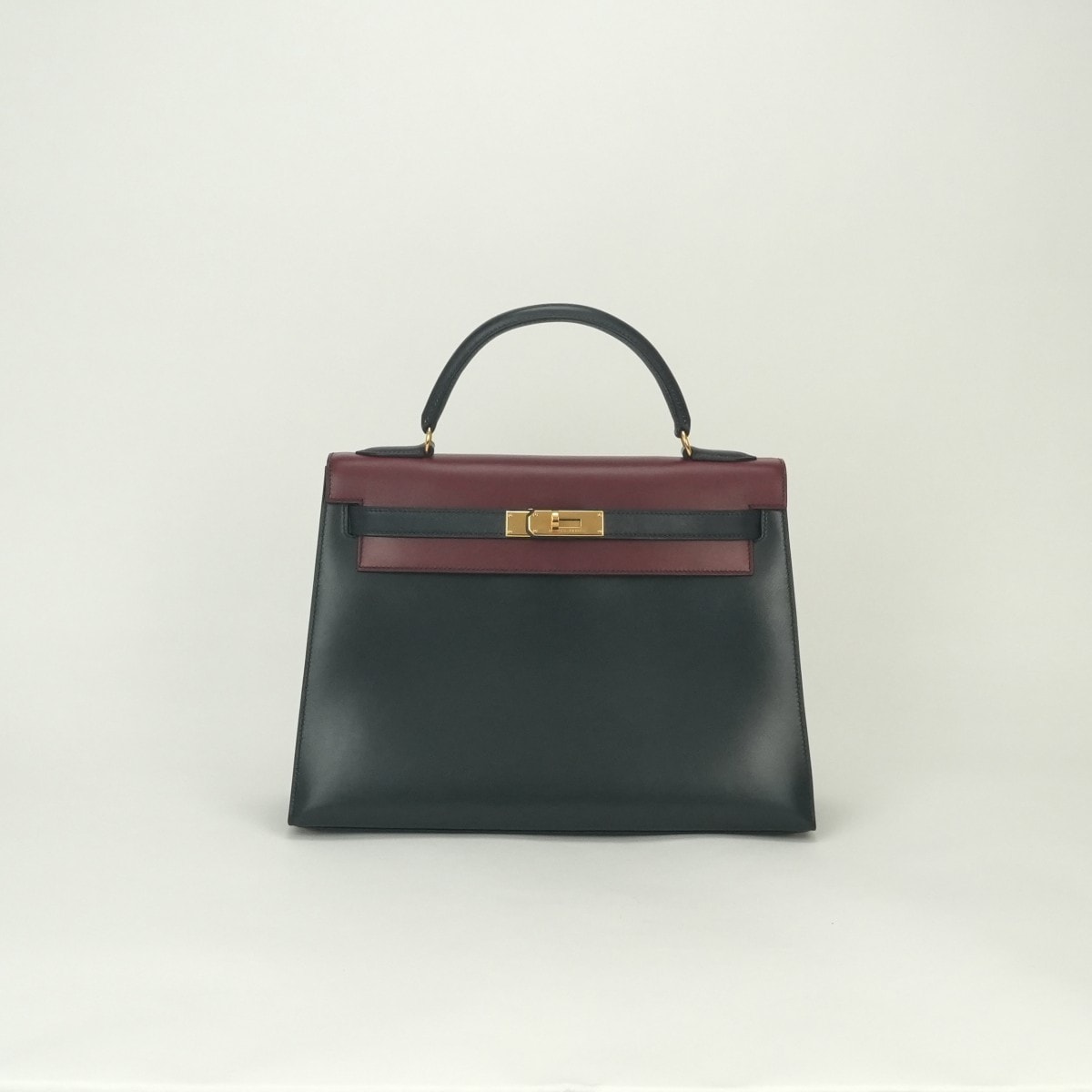 エルメス HERMES ケリー32 ケリー 32 バッグ トートバッグ ボックスカーフ ブルーインディゴ BlueIndigo ルージュアッシュ RougeH グリーン Greenブルー Blueネイビー Navyレッド Red 緑 青 紺 赤