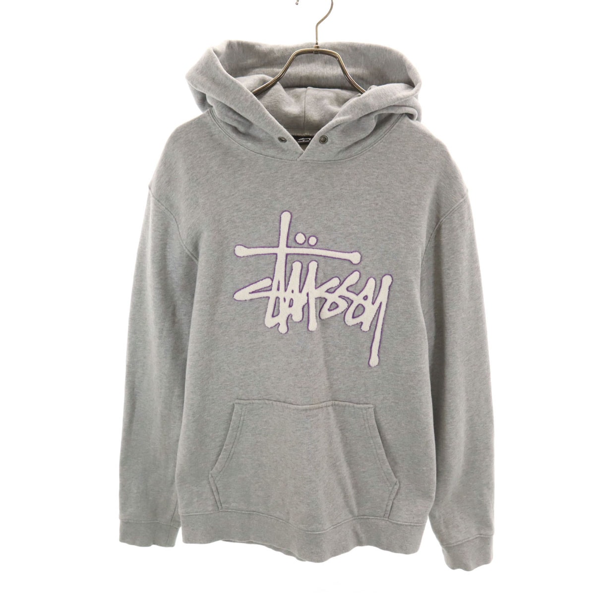 STUSSY ステューシー 長袖 スウェットパーカー M グレー 裏起毛