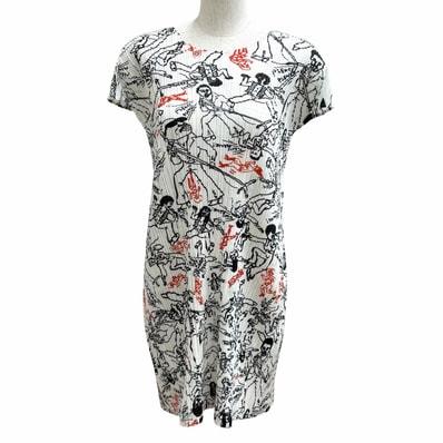 極美品 プリーツプリーズ イッセイミヤケ ワンピース 4 PP33-JT667