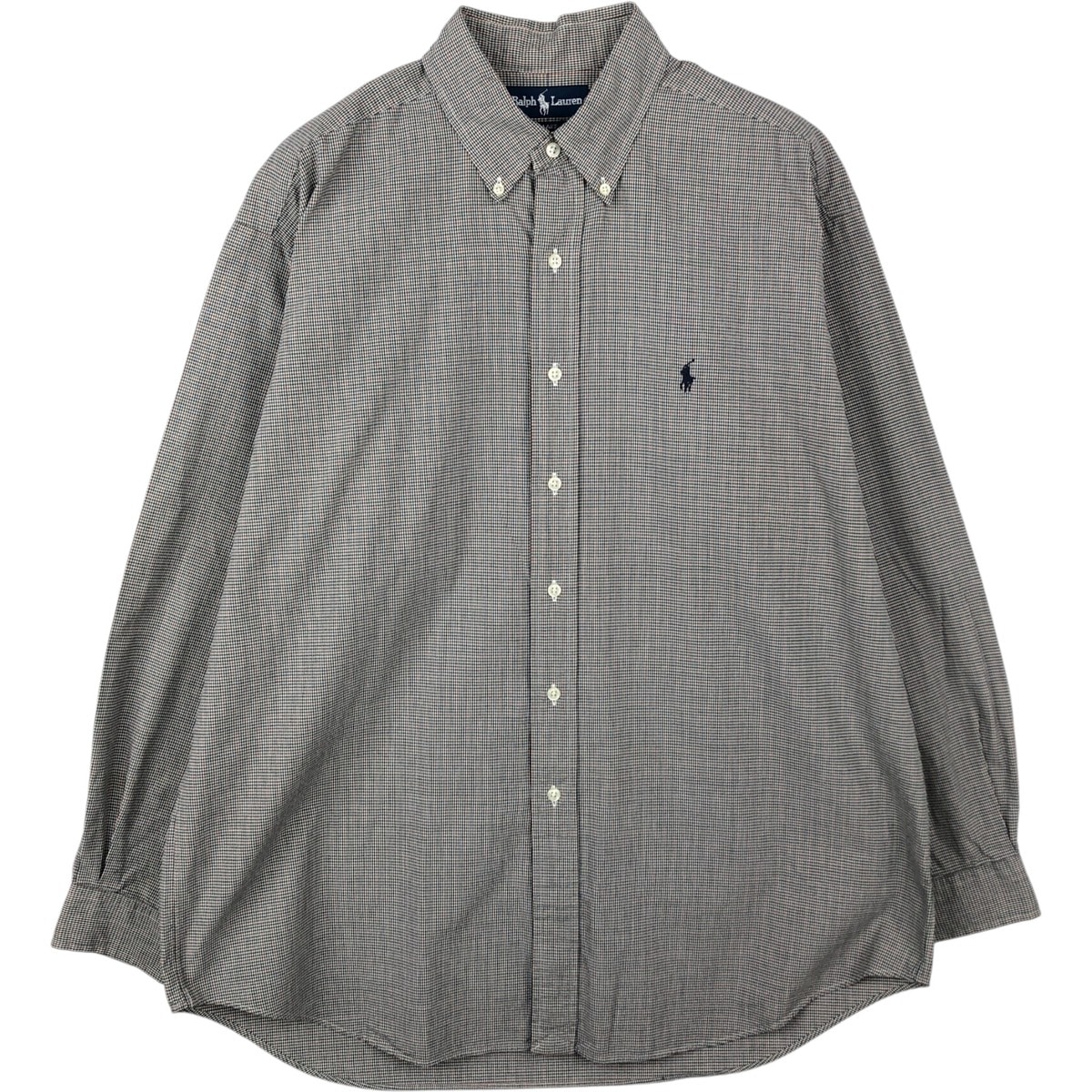 古着 ラルフローレン Ralph Lauren BLAKE 長袖 ボタンダウンチェックシャツ メンズL相当/eaa649952