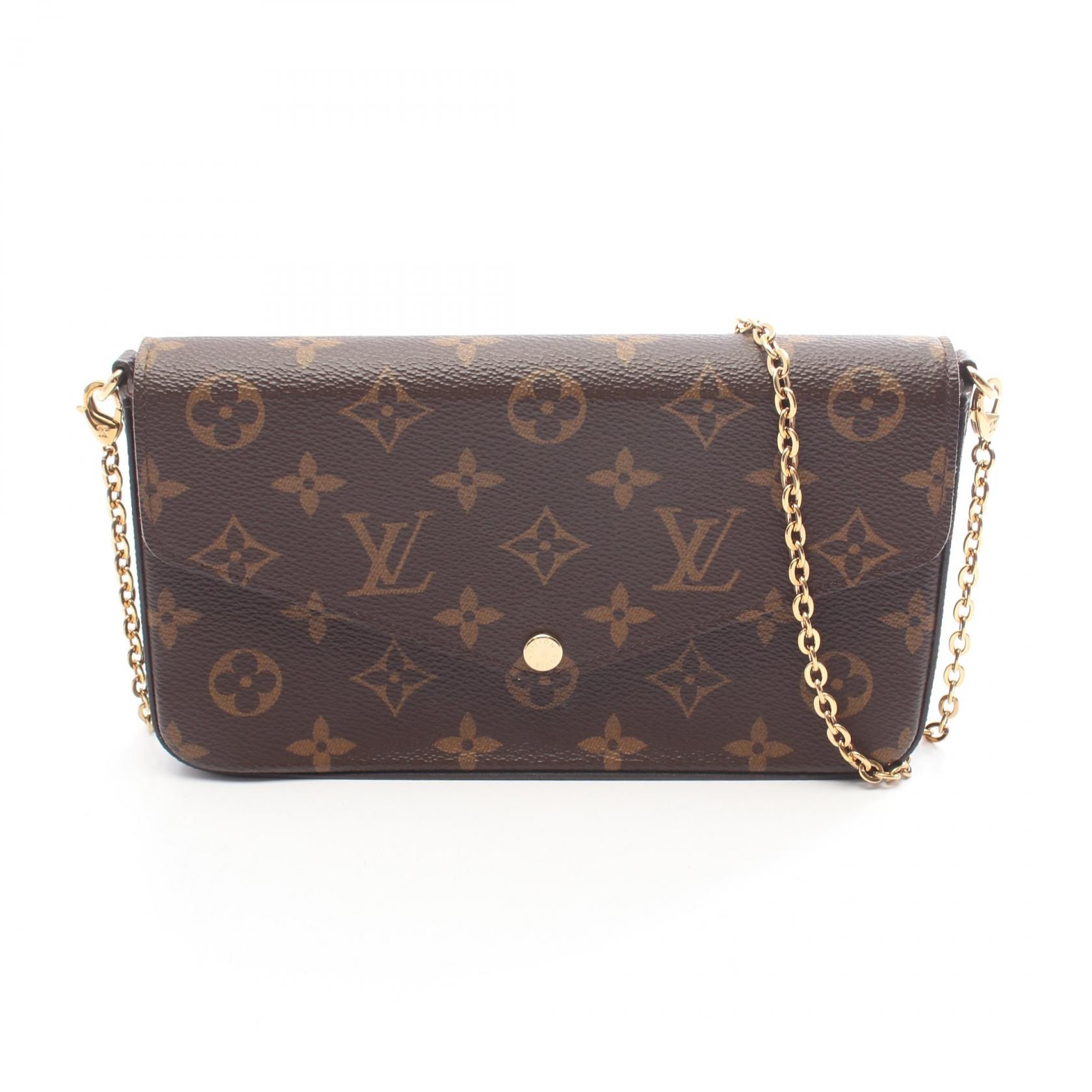 ルイ・ヴィトン LOUIS VUITTON ポシェットフェリシー ショルダーバッグ バッグ PVCコーティングキャンバス モノグラム フューシャ レディース ブラウン系 M81896 【中古】