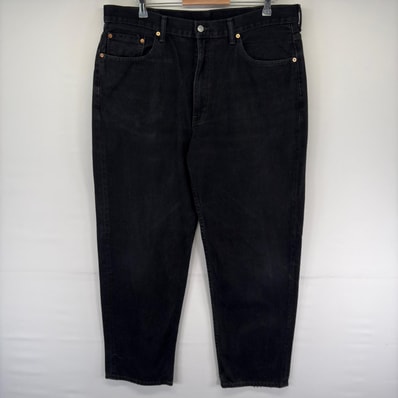 古着 リーバイス Levi's デニム パンツ 550 ジッパーフライ 5ポケット ジーンズ ジーパン テーパード W40 L32 ブラック系 メンズ
