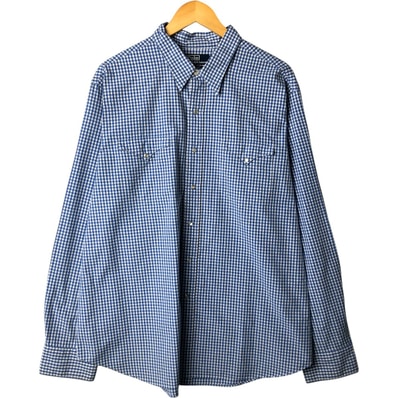 古着 ラルフローレン Ralph Lauren POLO by Ralph Lauren ギンガムチェック 長袖 ウエスタンシャツ メンズXXL相当/eaa570390