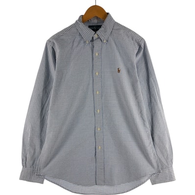古着 ラルフローレン Ralph Lauren CUSTOM FIT 長袖 ボタンダウンチェックシャツ メンズM相当/eaa535715