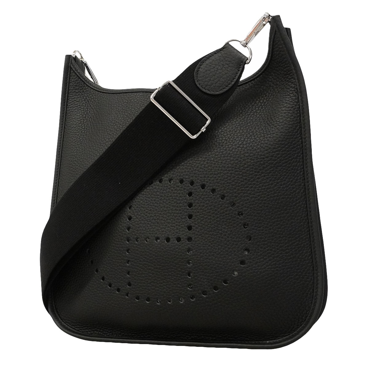 【6hd4391】エルメス ショルダーバッグ エヴリン3PM トリヨンクレマンス ブラック シルバー金具 K刻印【中古】レディース