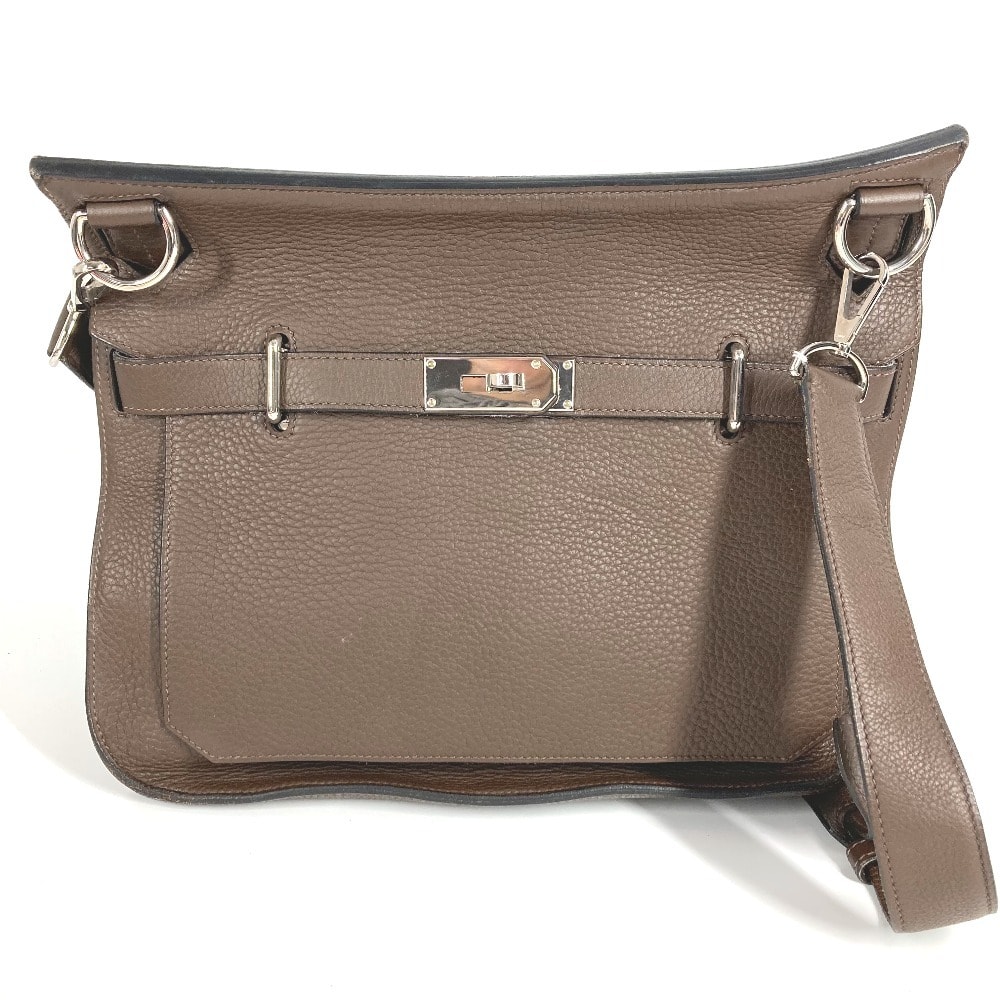 エルメス HERMES ジプシエール34 ジプシエール 34 カバン 斜め掛け フラップ ショルダーバッグ トリヨンクレマンス L□刻 ダークブラウン