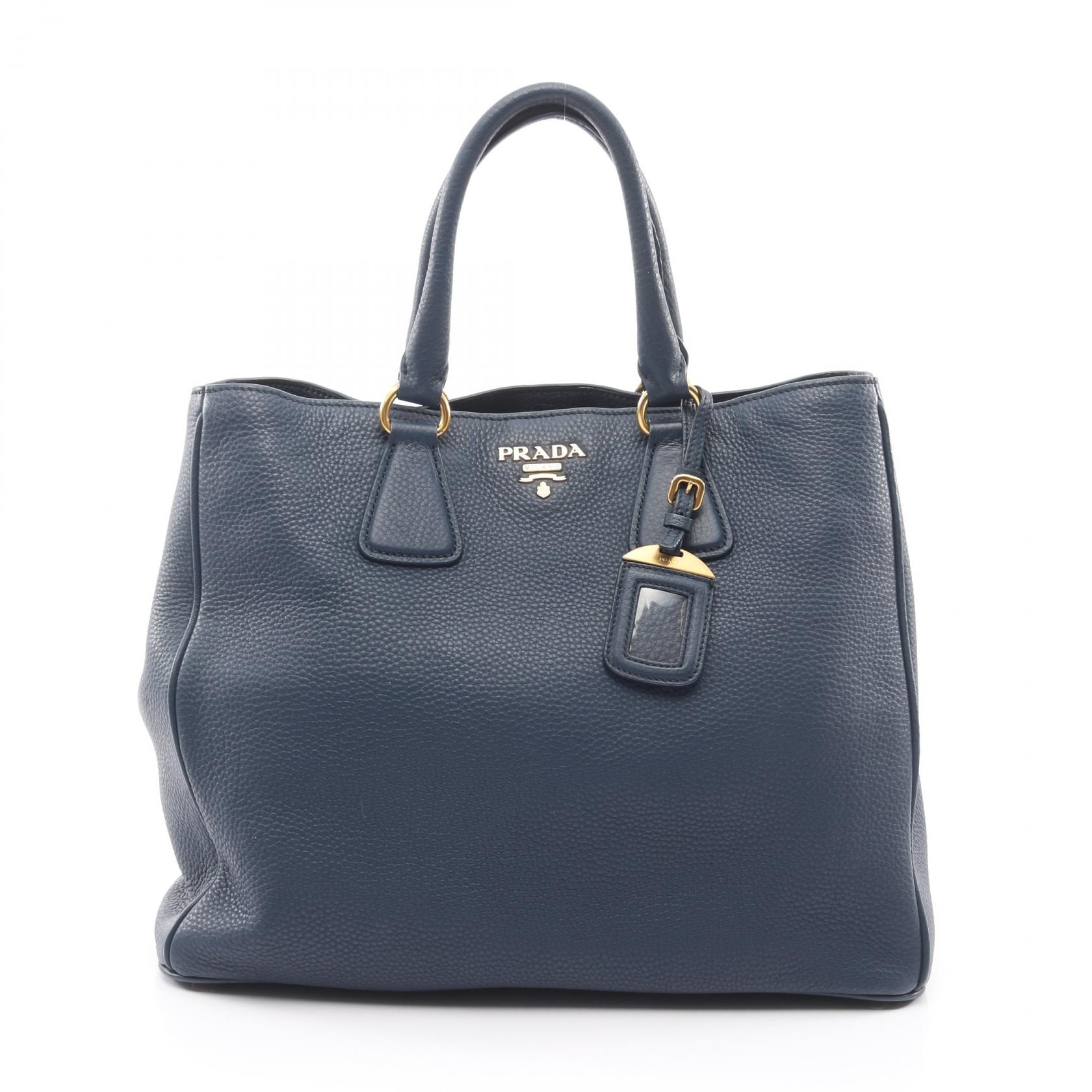 プラダ PRADA VIT.DAINO トートバッグ バッグ レザー レディース ブルー系 BN2423 【中古】