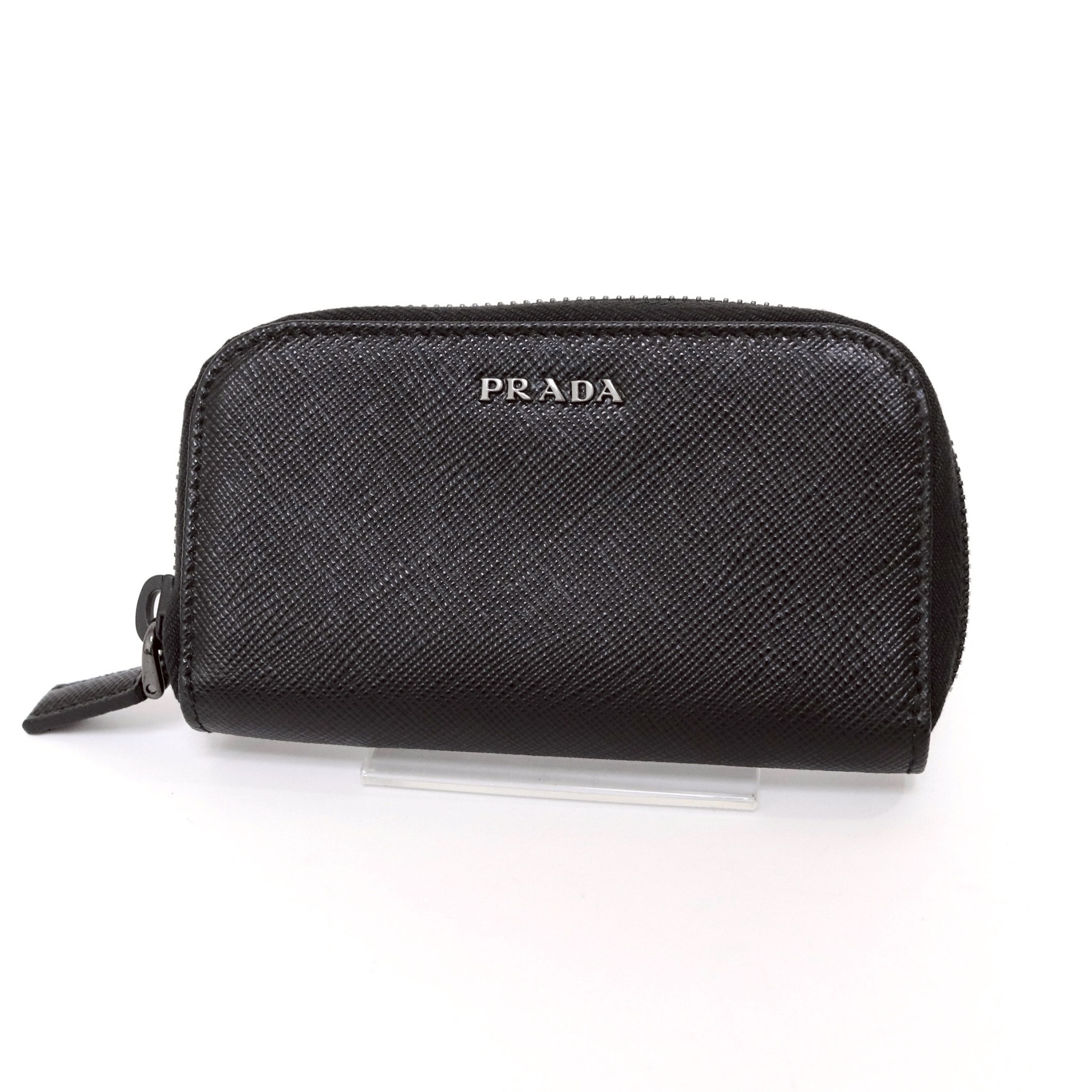 【未使用】プラダ 6連 キーケース ラウンドファスナー サフィアーノ 黒 IC