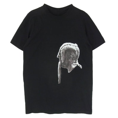 Rick Owens リックオウエンス Tシャツ 20SS RR20S7264-RNEP11 Drkshdw Houseago Print Level Tee トーマスハウセゴ プリント 半袖 レベルTシャツ ブラック系 M【中古】