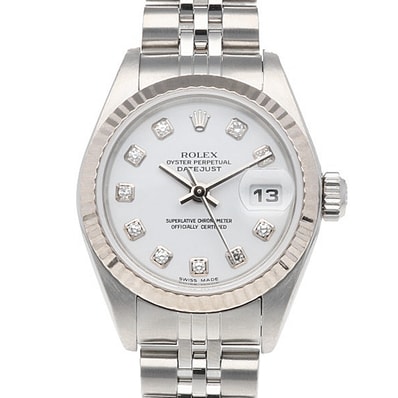 ロレックス デイトジャスト オイスターパーペチュアル 腕時計 時計 ステンレススチール 79174G 自動巻き オーバーホール済 磨き直し済 F番 レディース 1年保証 ROLEX 中古
