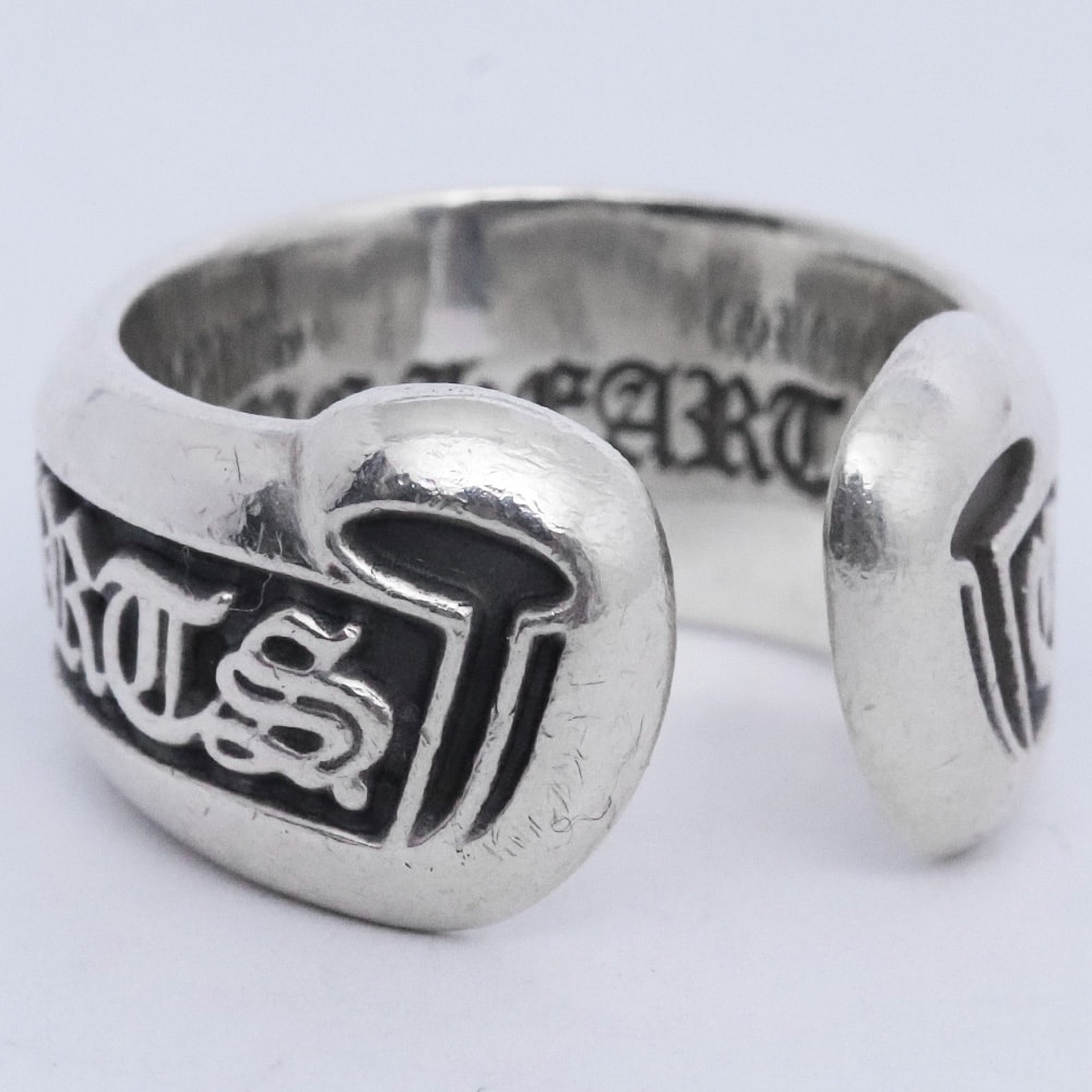Chrome Hearts CH Scroll Label Ring / Small "Silver"