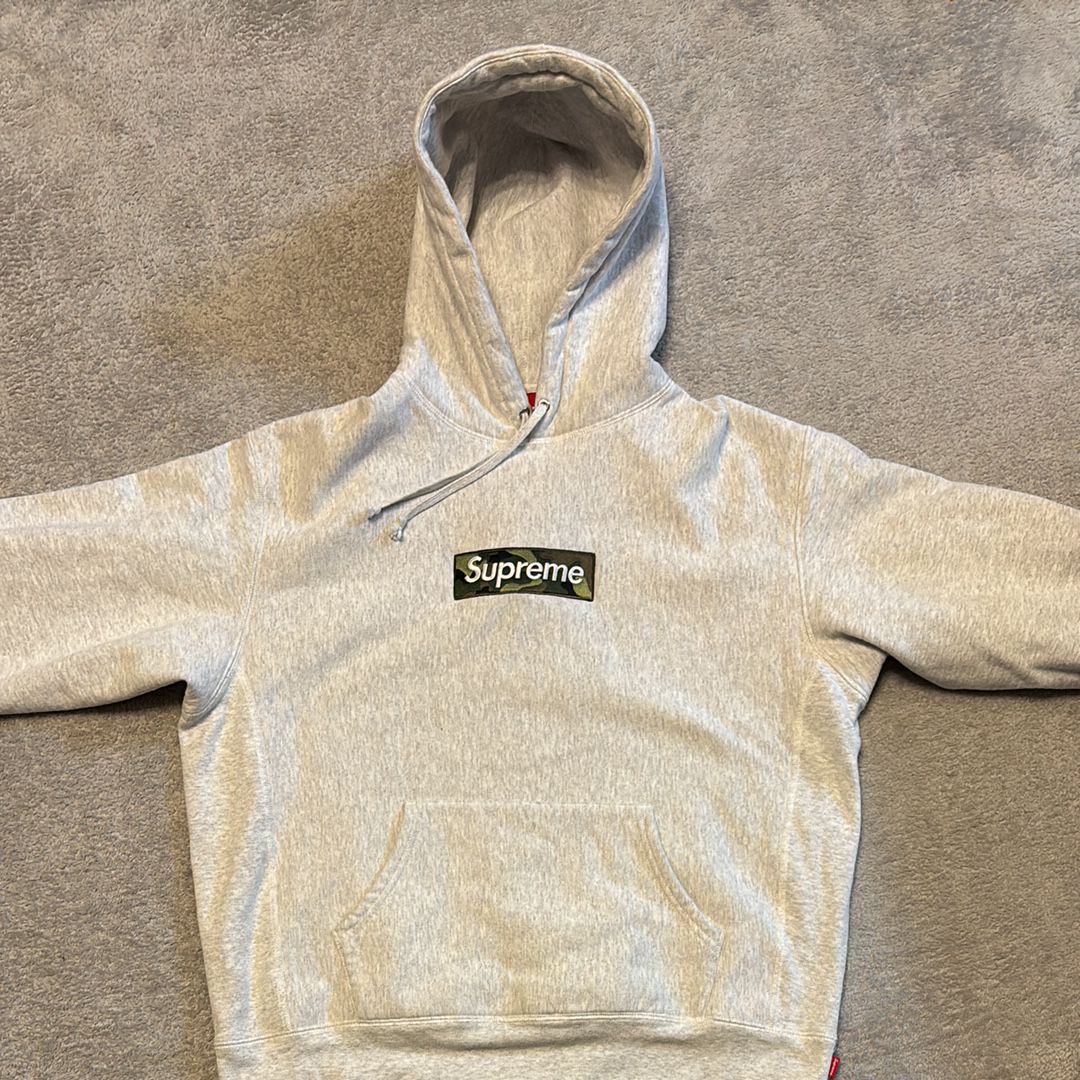 Supreme Box Logo Hooded Sweatshirt "Ash Grey" (23FW)