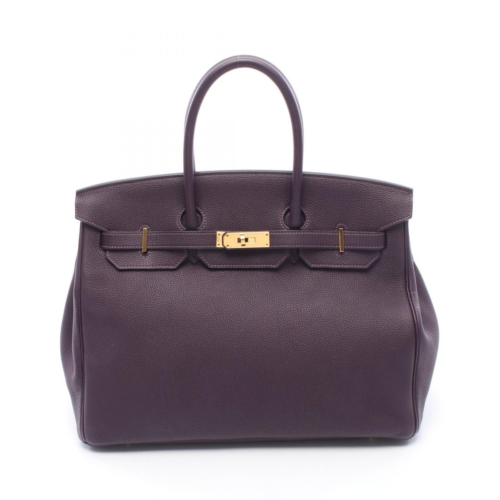 エルメス HERMES バーキン35 ハンドバッグ バッグ レザー トゴ トゴ レザン T刻印(2015年製造) レディース パープル系 【中古】
