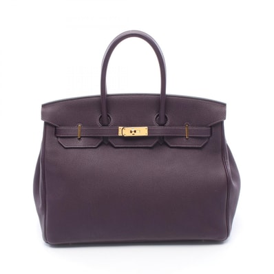エルメス HERMES バーキン35 ハンドバッグ バッグ レザー トゴ トゴ レザン T刻印(2015年製造) レディース パープル系 【中古】