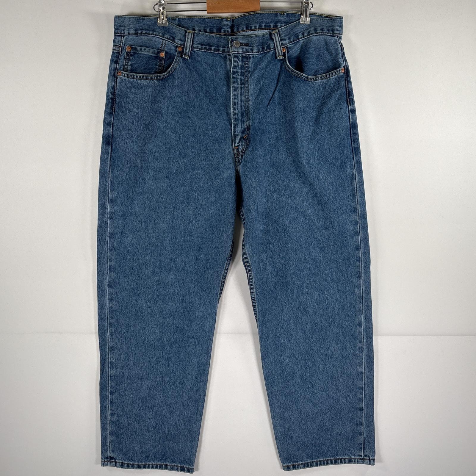 古着 リーバイス Levi's デニムパンツ 550 テーパード ジップ 5ポケット ジーンズ ジーパン 大きいサイズ w42 L30 ブルー メンズ