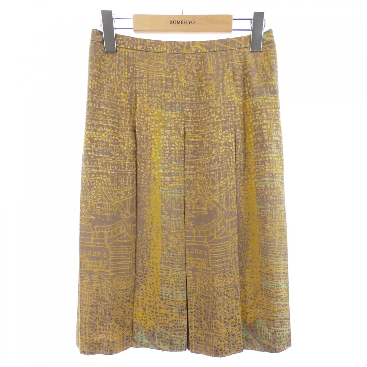 エルメス HERMES L'AIR DE GINZA 2006 sk314 ツイルレーヌ スカート