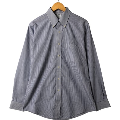 古着 ブルックスブラザーズ Brooks Brothers Est.1818 Classic 長袖 ボタンダウンストライプシャツ メンズM相当/eaa544980