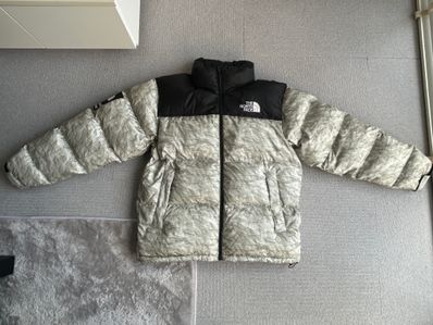 Supreme x The North Face Nuptse Jacket "White Paper Print"