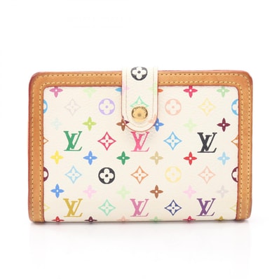 ルイ・ヴィトン LOUIS VUITTON ポルト モネ ビエ ヴィエノワ 二つ折り財布 財布 レザー PVC モノグラム・マルチカラー ブロン レディース ホワイト系 M92987 【中古】