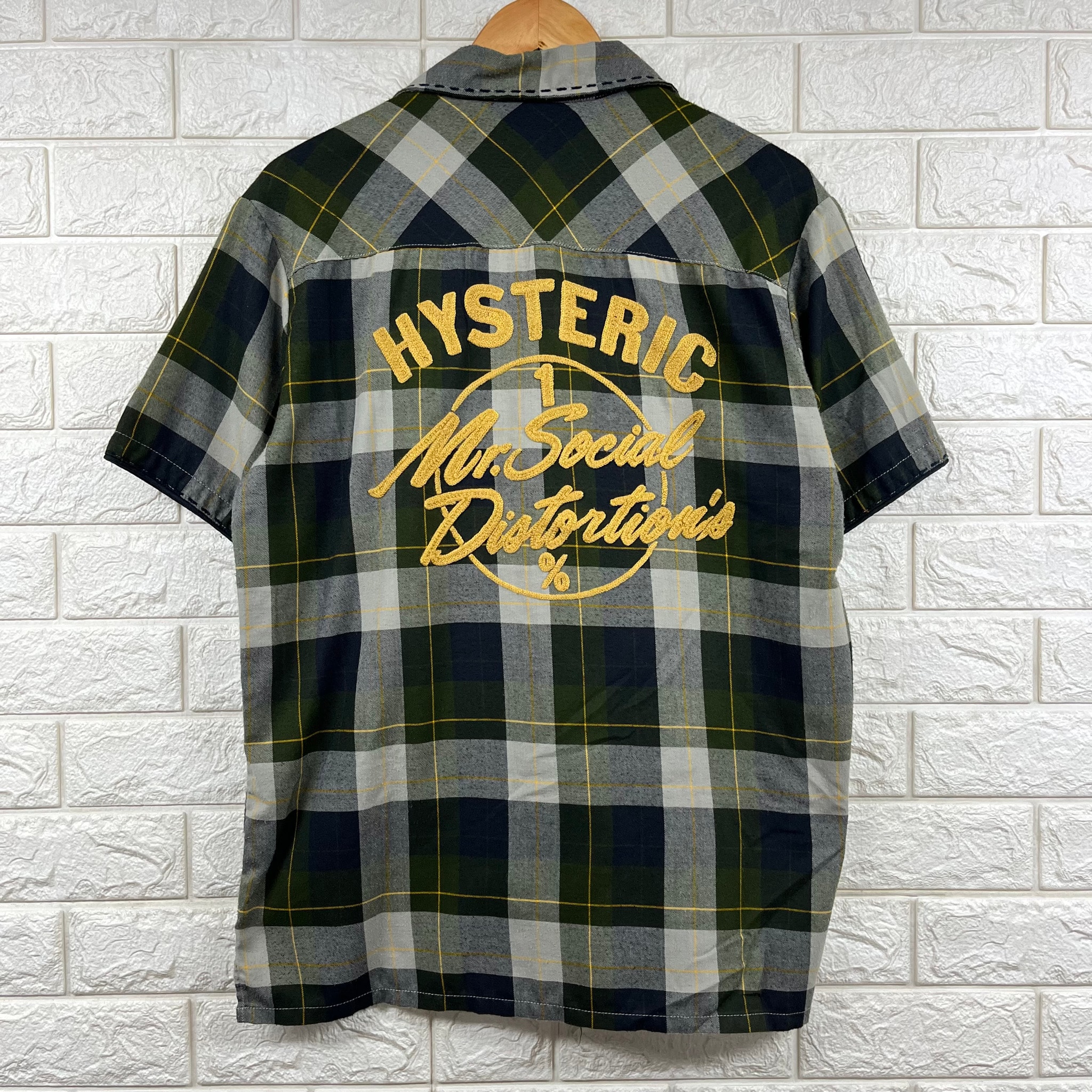 hysteric glamour ヒステリックグラマー 刺繍 半袖 OPEN COLLAR SHIRTS 開襟シャツ Free Y2K ヒスガール