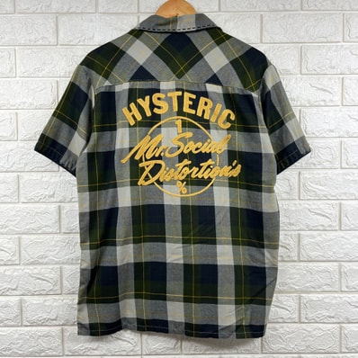 hysteric glamour ヒステリックグラマー 刺繍 半袖 OPEN COLLAR SHIRTS 開襟シャツ Free Y2K ヒスガール