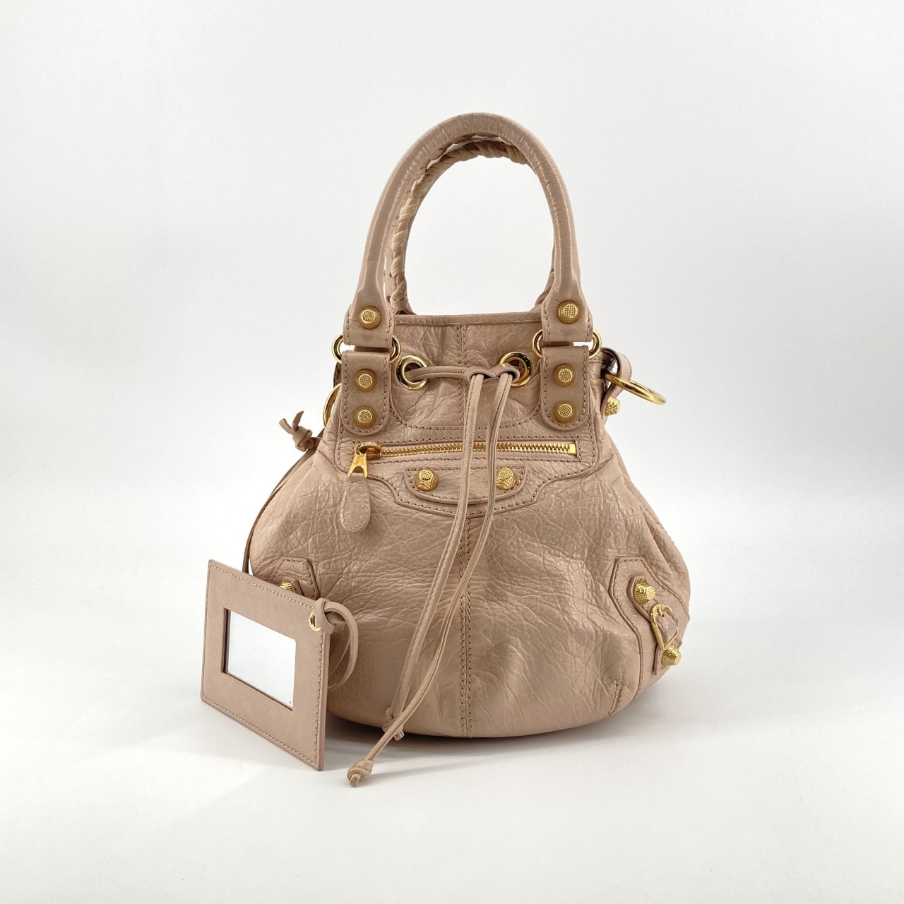 BALENCIAGA(バレンシアガ) ジャイアント ミニ ポンポン 2WAY 285439 ハンドバッグ ベージュ