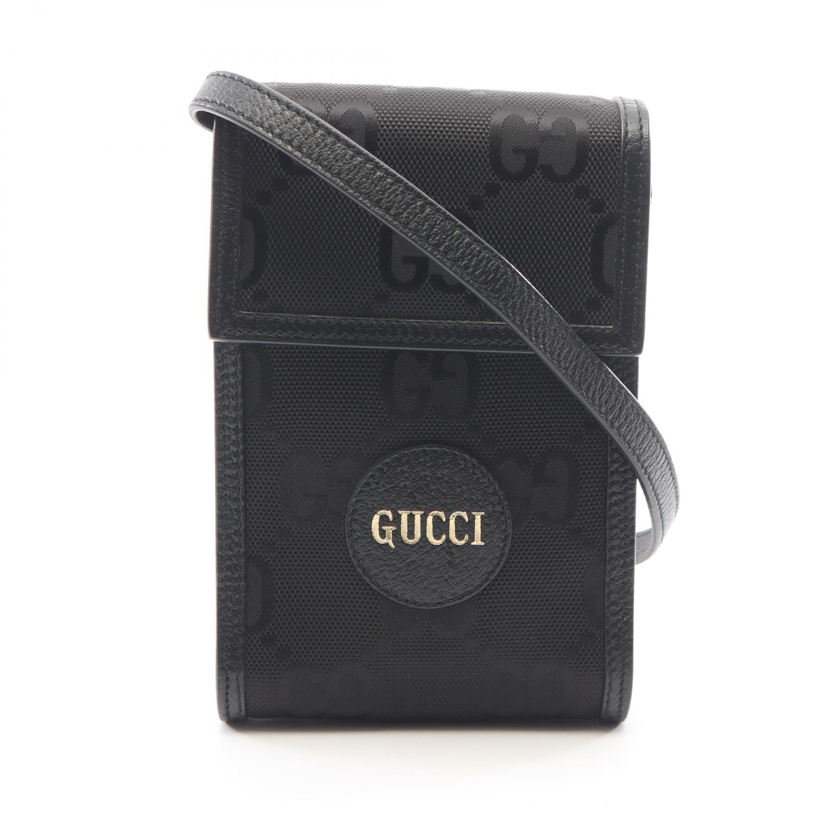 グッチ GUCCI グッチ オフ ザ グリッド ミニバッグ GG柄 ショルダーバッグ バッグ ナイロン レザー メンズ ブラック系 625599 【中古】