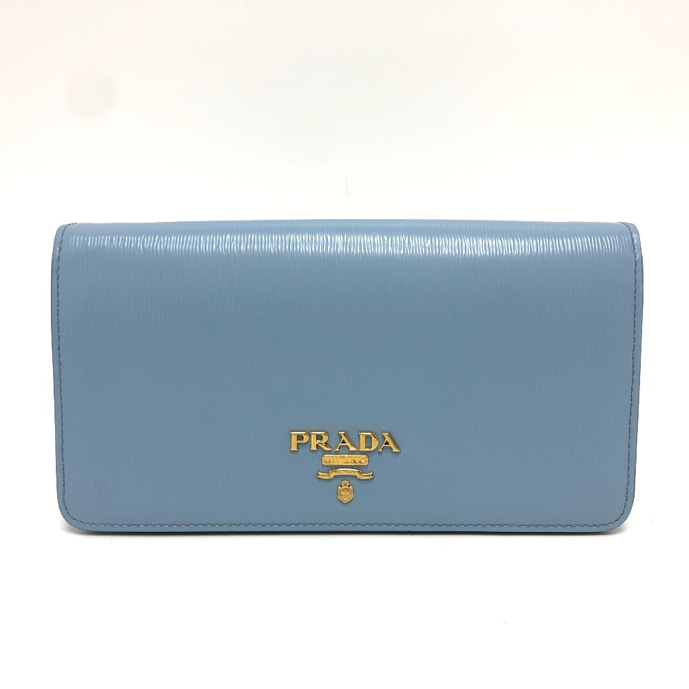 プラダ PRADA ロゴ 1DH044 チェーン カバン バッグ ショルダーバッグ レザー ブルー