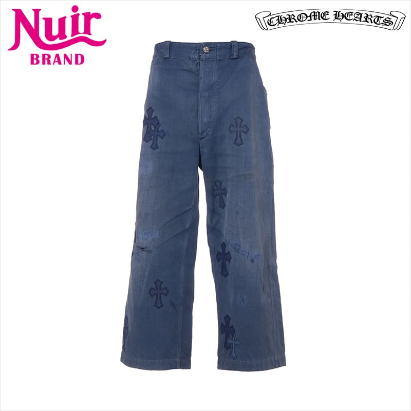 クロムハーツ クロスパッチ ワークパンツ "ネイビー"