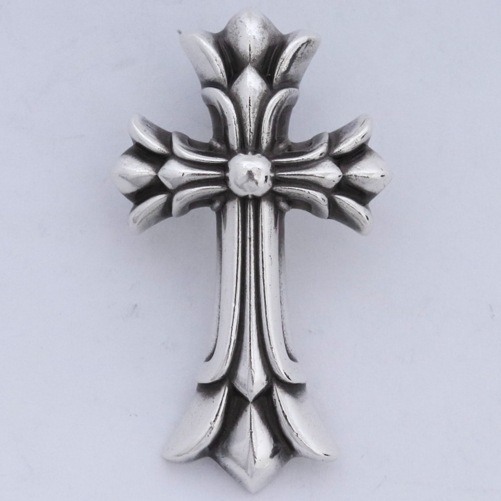 Chrome Hearts Double CH Cross Pendant Small "Silver"