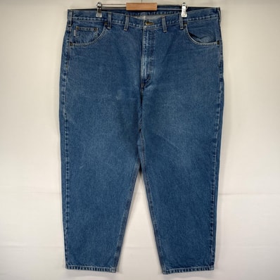 古着 カーハート Carhartt デニム パンツ テーパード 5ポケット ワーク 大きいサイズ w48×L30 ブルー系 メンズ