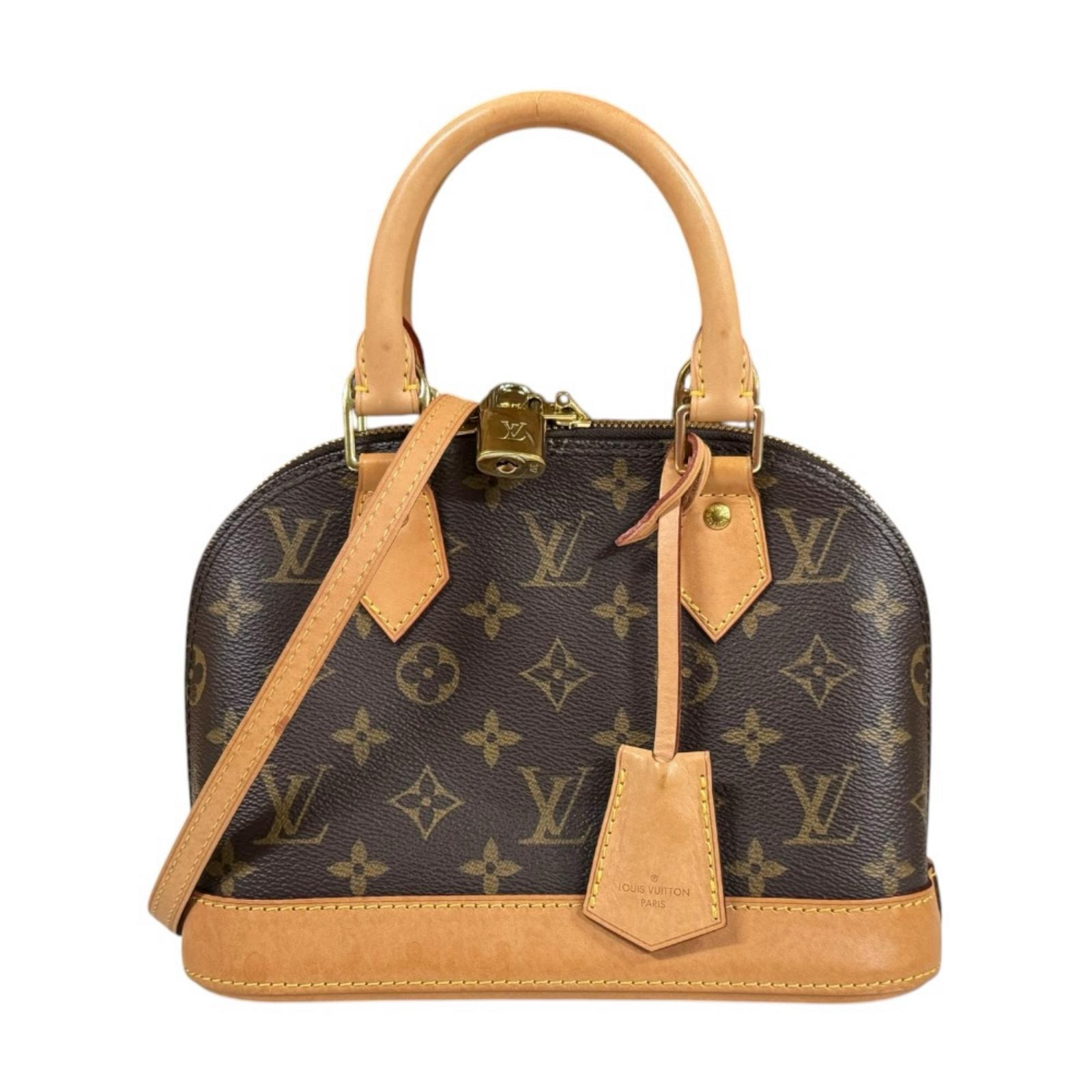 ルイヴィトン アルマBB モノグラム ショルダーバッグ モノグラムキャンバス M53152 ブラウン レディース LOUIS VUITTON 中古